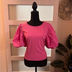 a new day Pink Puff Sleeve Blouse